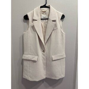 Like New A&F Premium Crepe Blazer Vest - Sz S - Ivory